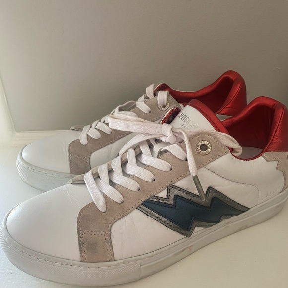 Selling gently used Zadig and Voltaire flash lightning bolt sneakers size 40! - Picture 3 of 7